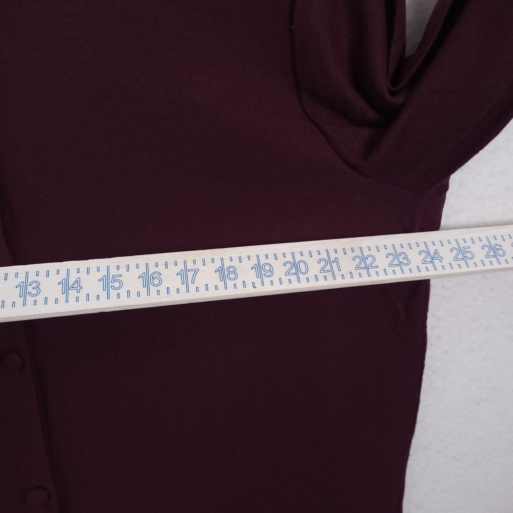 Eileen Fisher 3 Piece Knit Set Cardigan Tee Pants XL Burgundy Sustainable Wool - Picture 6 of 16